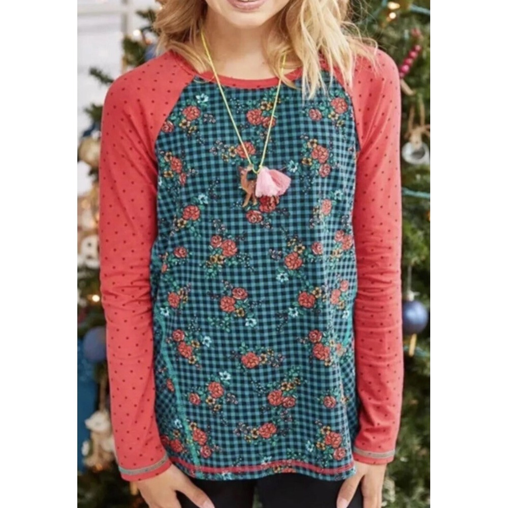 Matilda Jane Jingle Bell Rock Holiday Top Size 10 New